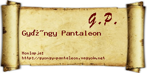 Gyöngy Pantaleon névjegykártya
